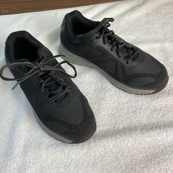 BRAHMA Steel Toe Safety Work Shoes Mens 7 Black Low Top Shoes Workwear - Picture 1 of 12